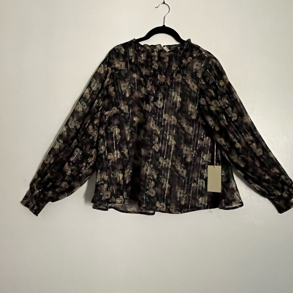 Moon Orchid Size medium floral black